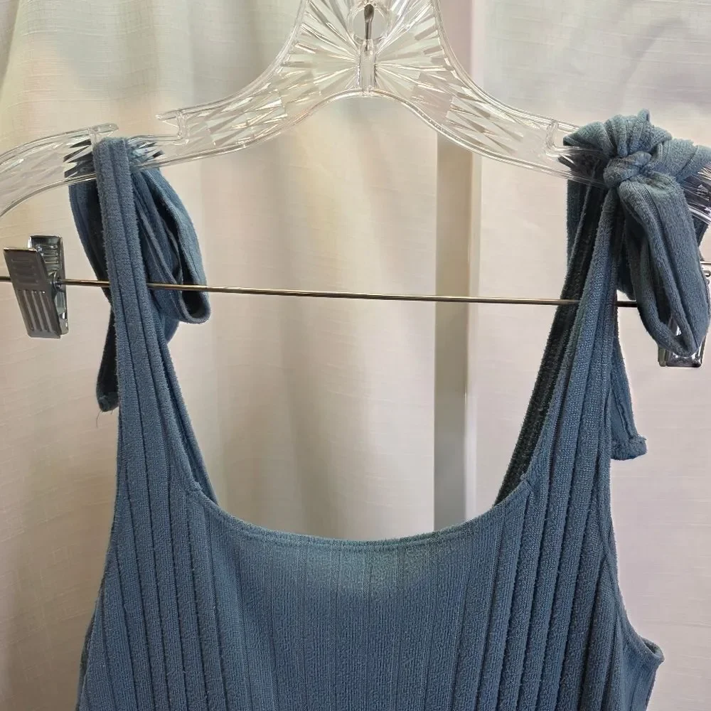 Gilly Hicks Blue Dreamworthy Soft Ribbed Jumpsuit Size Small